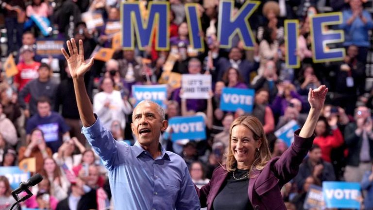 Obama’s presence and Trump’s policies consume 11th hour rally to keep NJ blue